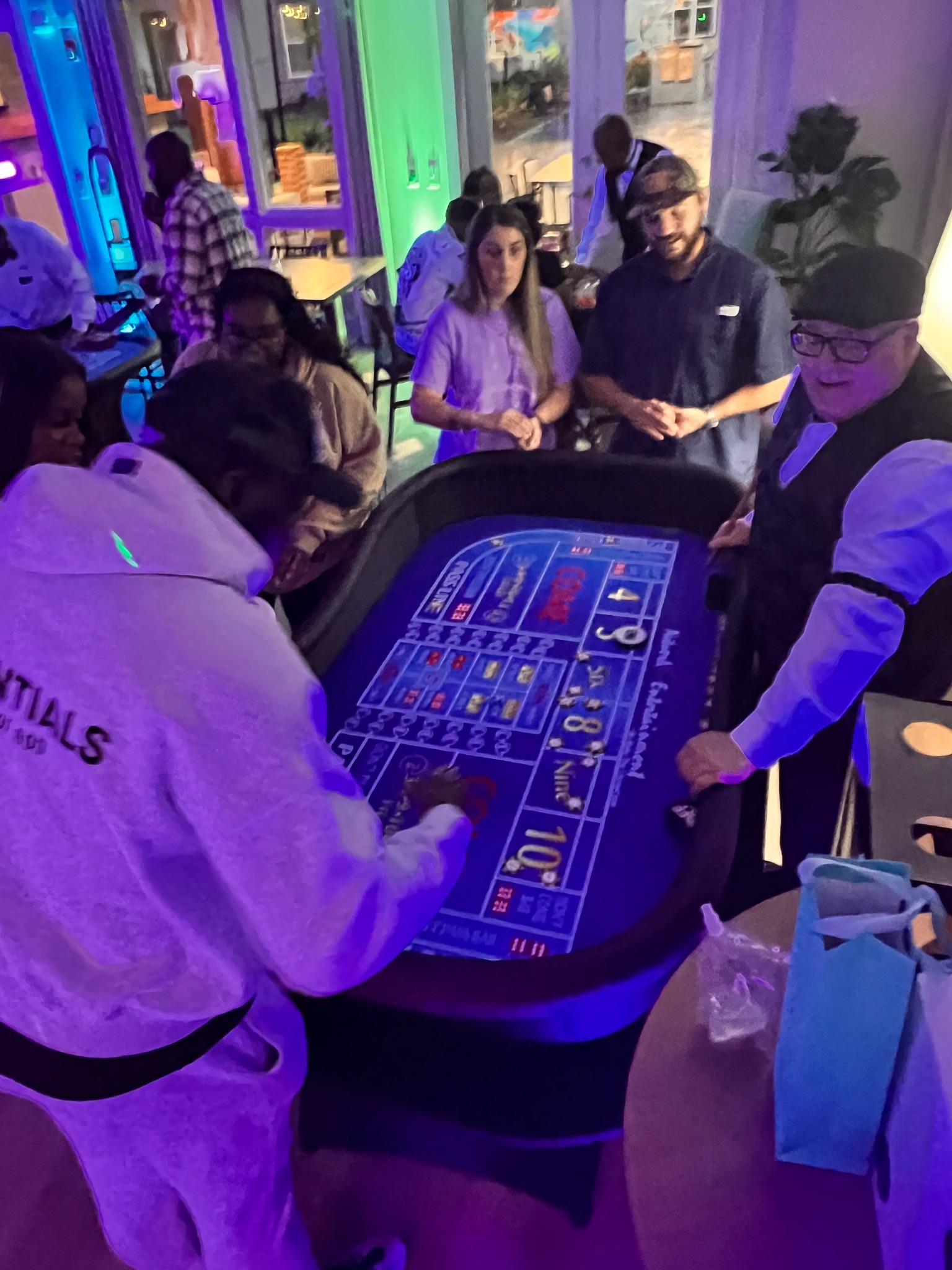 Guests enjoying blackjack